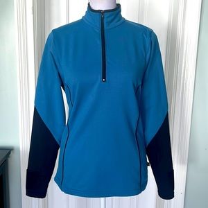 Moving Comfort Quarter Zip Top. Activewear and Running Top with DriLayer Plus.
